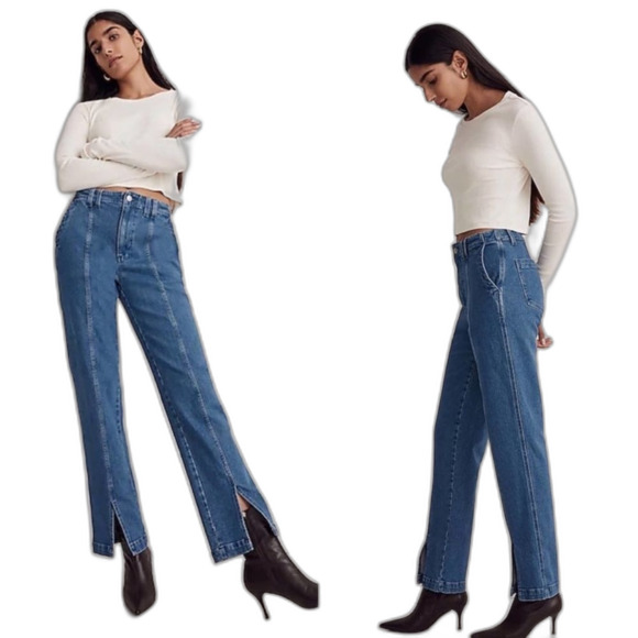 Madewell The Perfect Vintage Jean in Medium Indigo Wash: Seamed Edition 32 - Picture 1 of 16